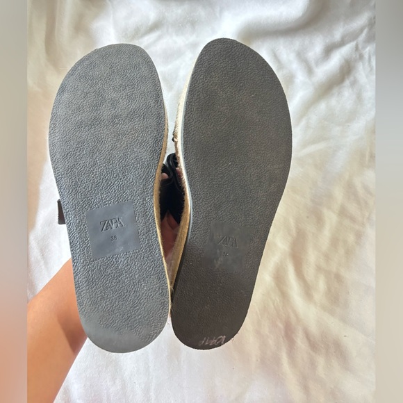ZARA Espadrilles Leather Sandals - Picture 5 of 7
